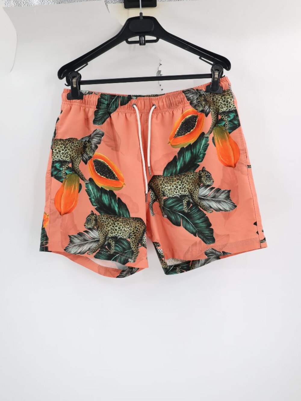 Mavrans Swim Trunks Men's Large Fruta Bomba Panther Papaya Print Drawstring pool